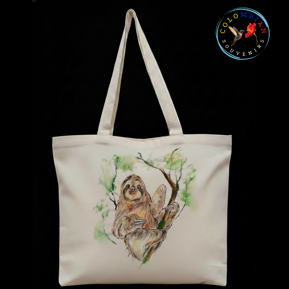 Tote Bag en lienzo Diseño Perezoso