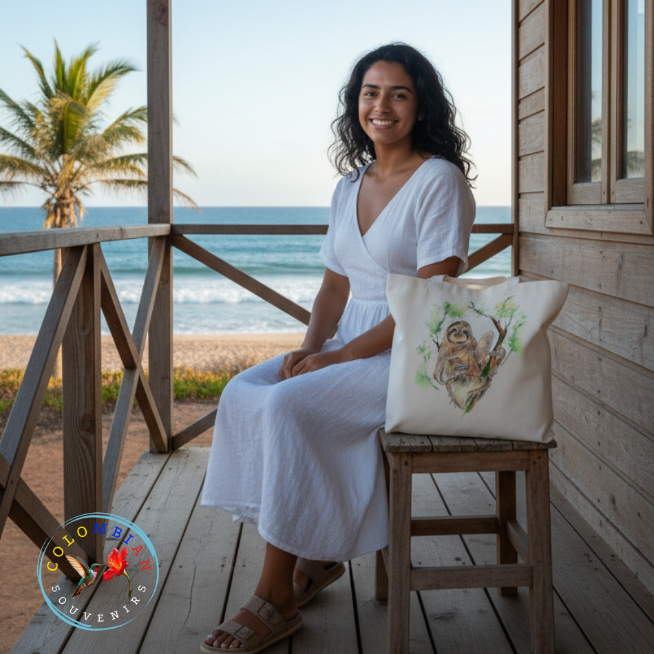 Tote Bag en lienzo Diseño Perezoso
