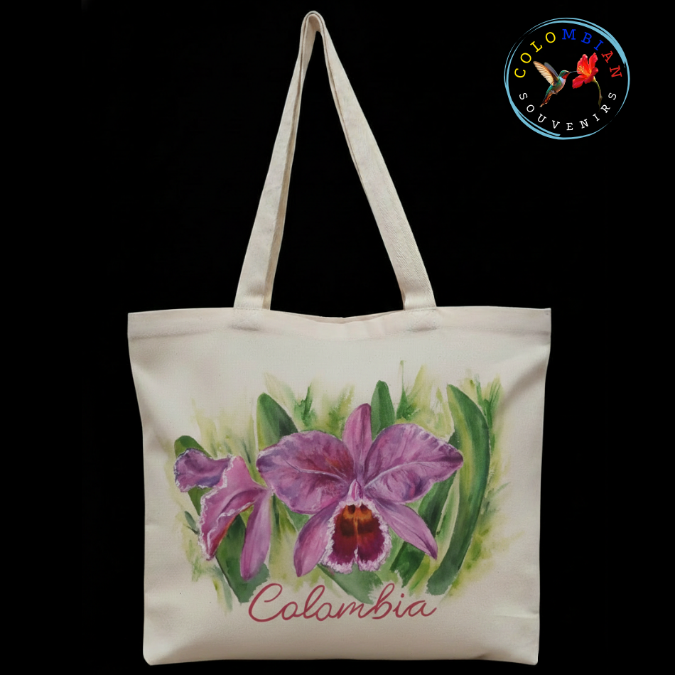 Tote Bag en lienzo Diseño Orquídea Catleya 🌸