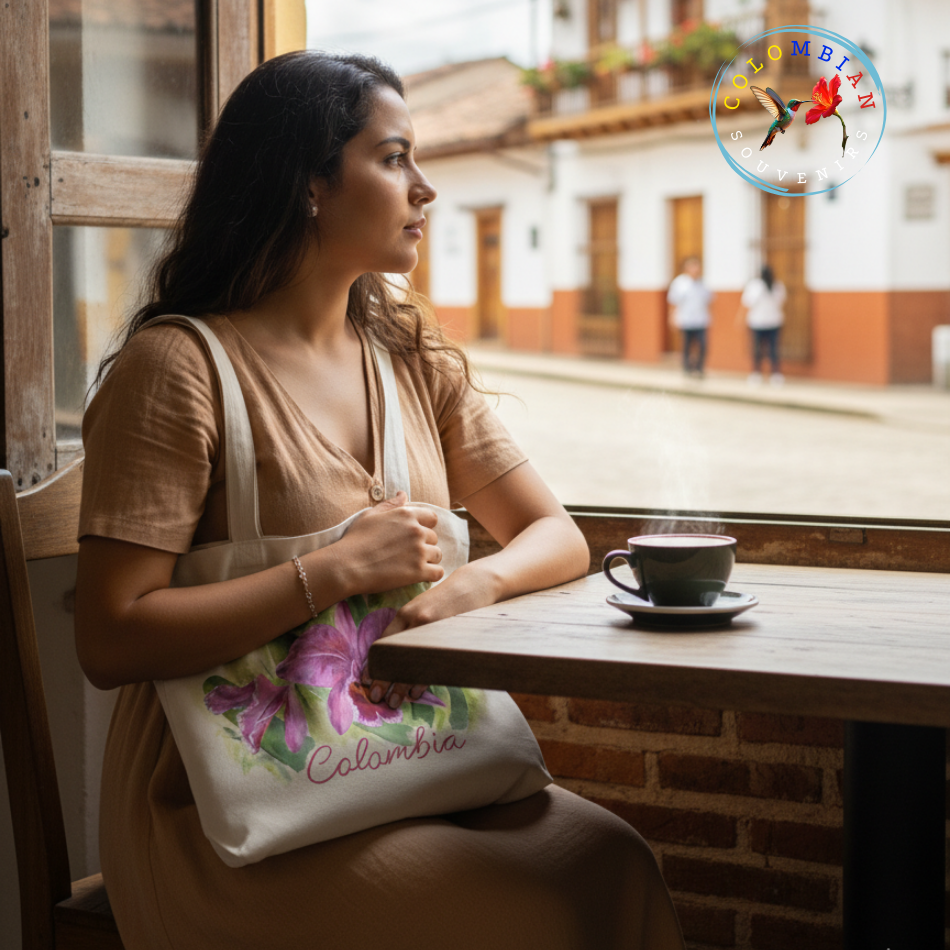 Tote Bag en lienzo Diseño Orquídea Catleya 🌸