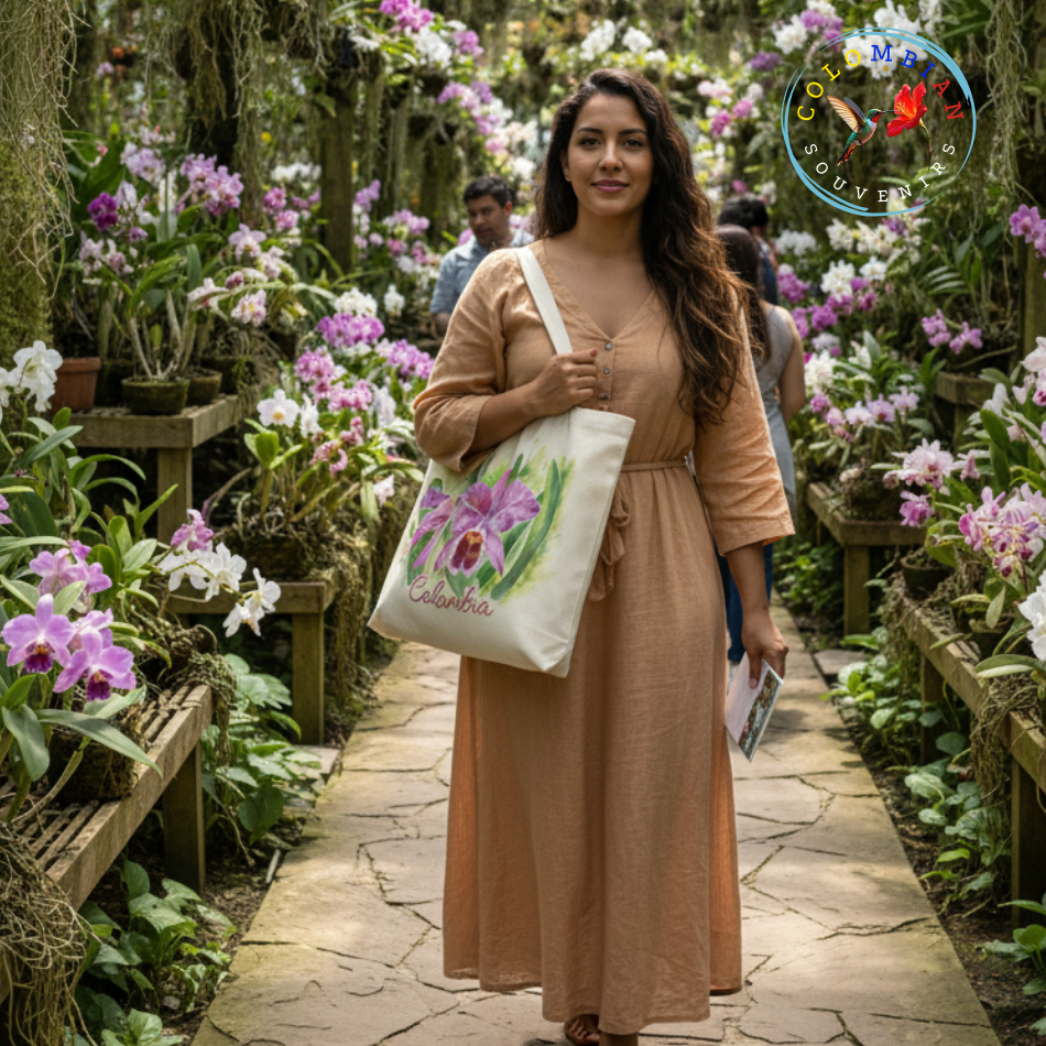 Tote Bag en lienzo Diseño Orquídea Catleya 🌸