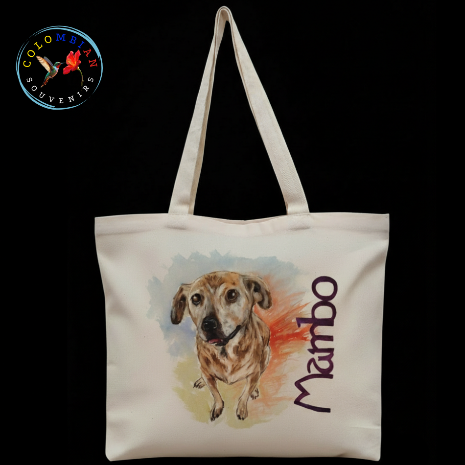 Tote Bag en lienzo Diseño Personalizado Con tu mascota