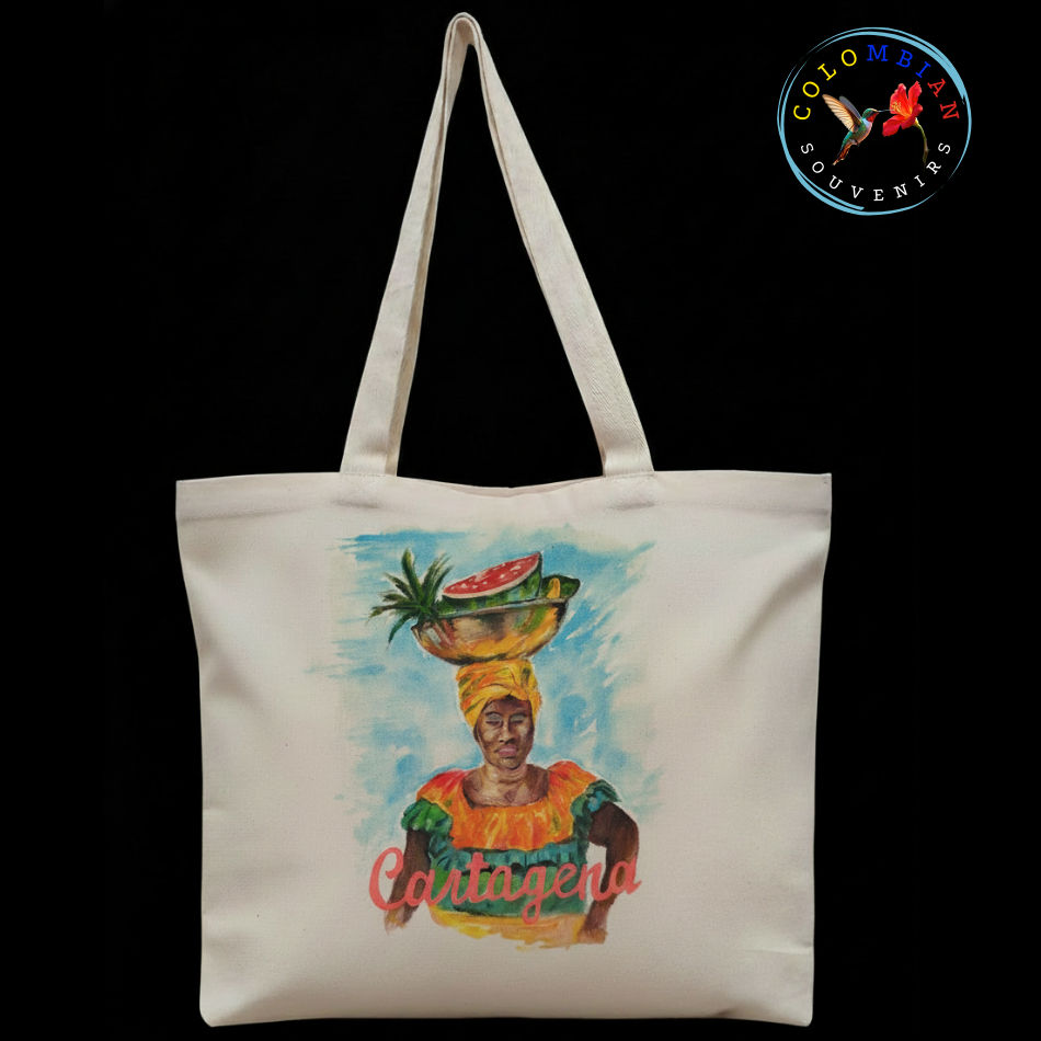 Tote Bag en lienzo Diseño Palenquera