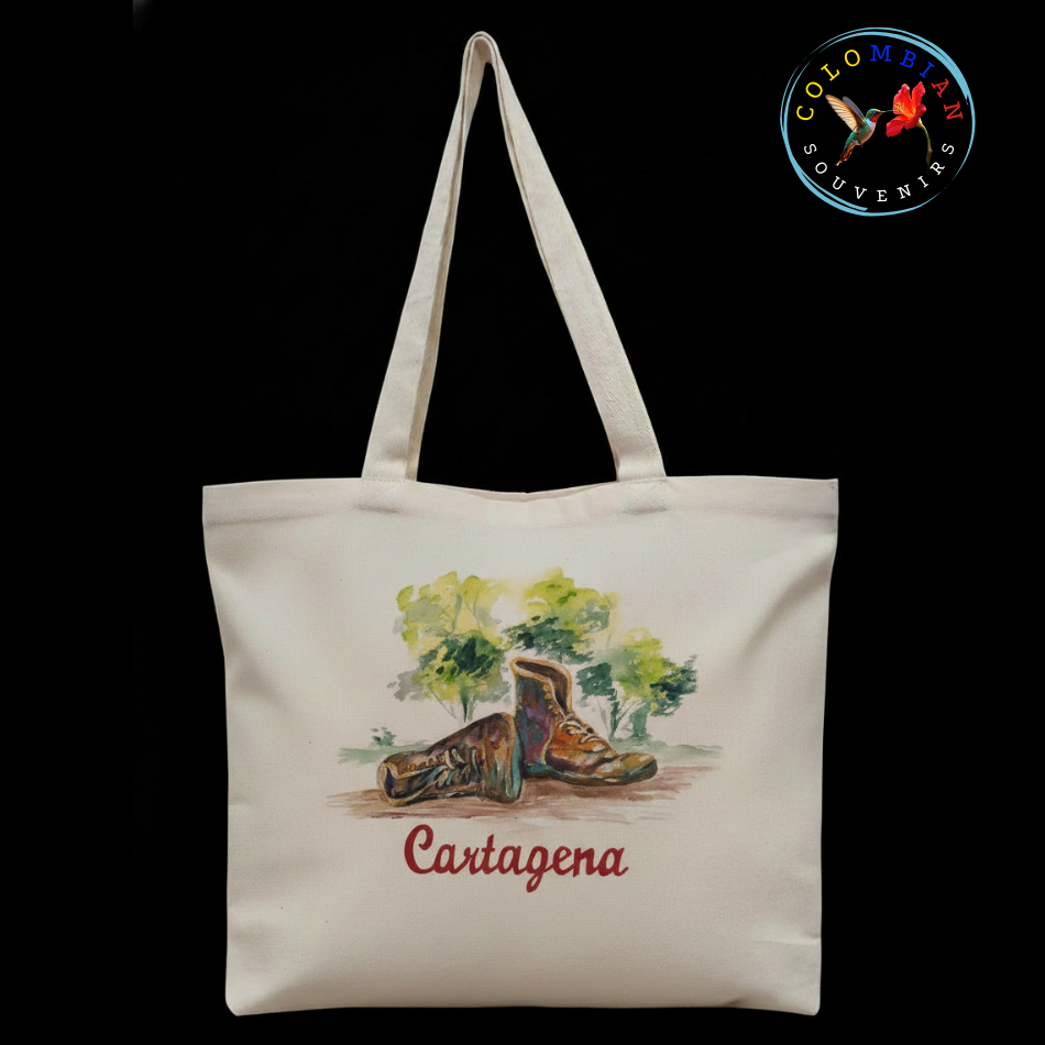Tote Bag en lienzo Diseño Homenaje a los Zapatos Viejos