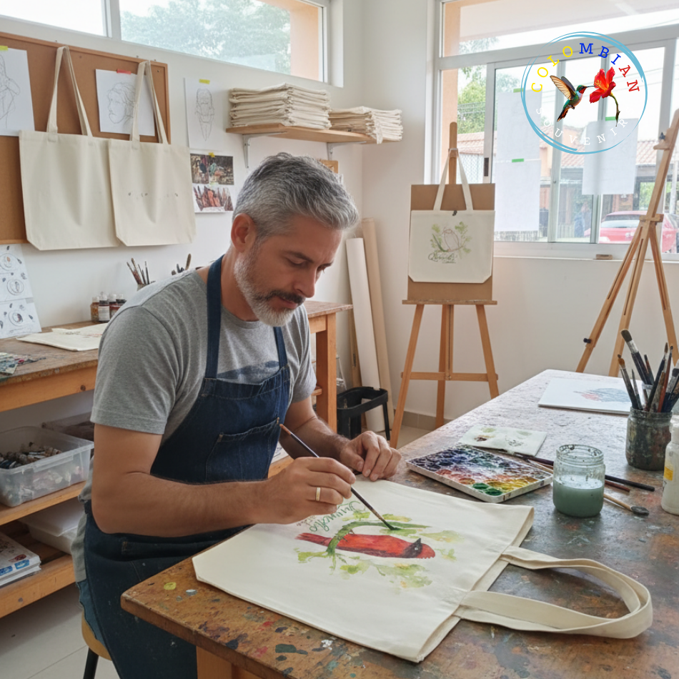 Tote Bag en lienzo Diseño Cardenal Atrapamoscas