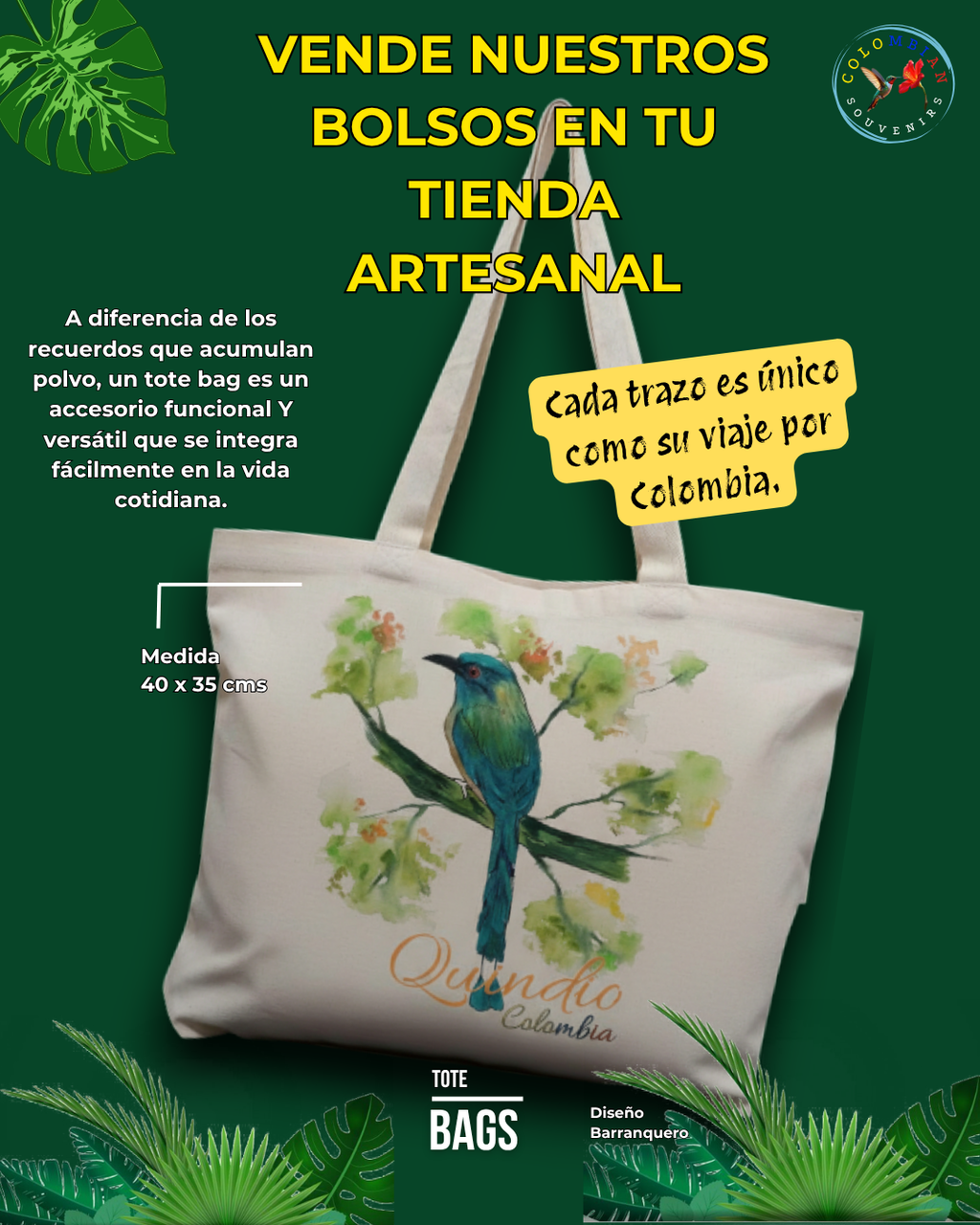 A.  Bag en Lona para Mayoristas precio x 12 unidades