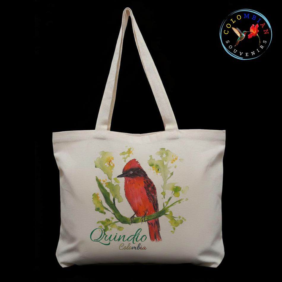Tote Bag en lienzo Diseño Cardenal Atrapamoscas