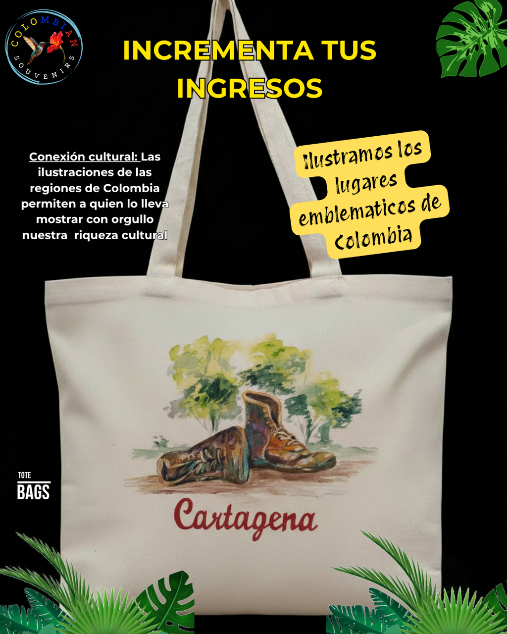 A.  Bag en Lona para Mayoristas precio x 12 unidades