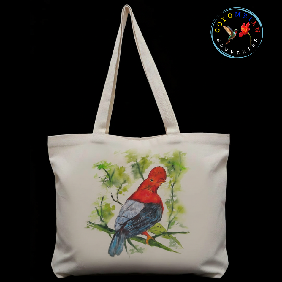 Tote Bag en lienzo Diseño Gallito de Roca