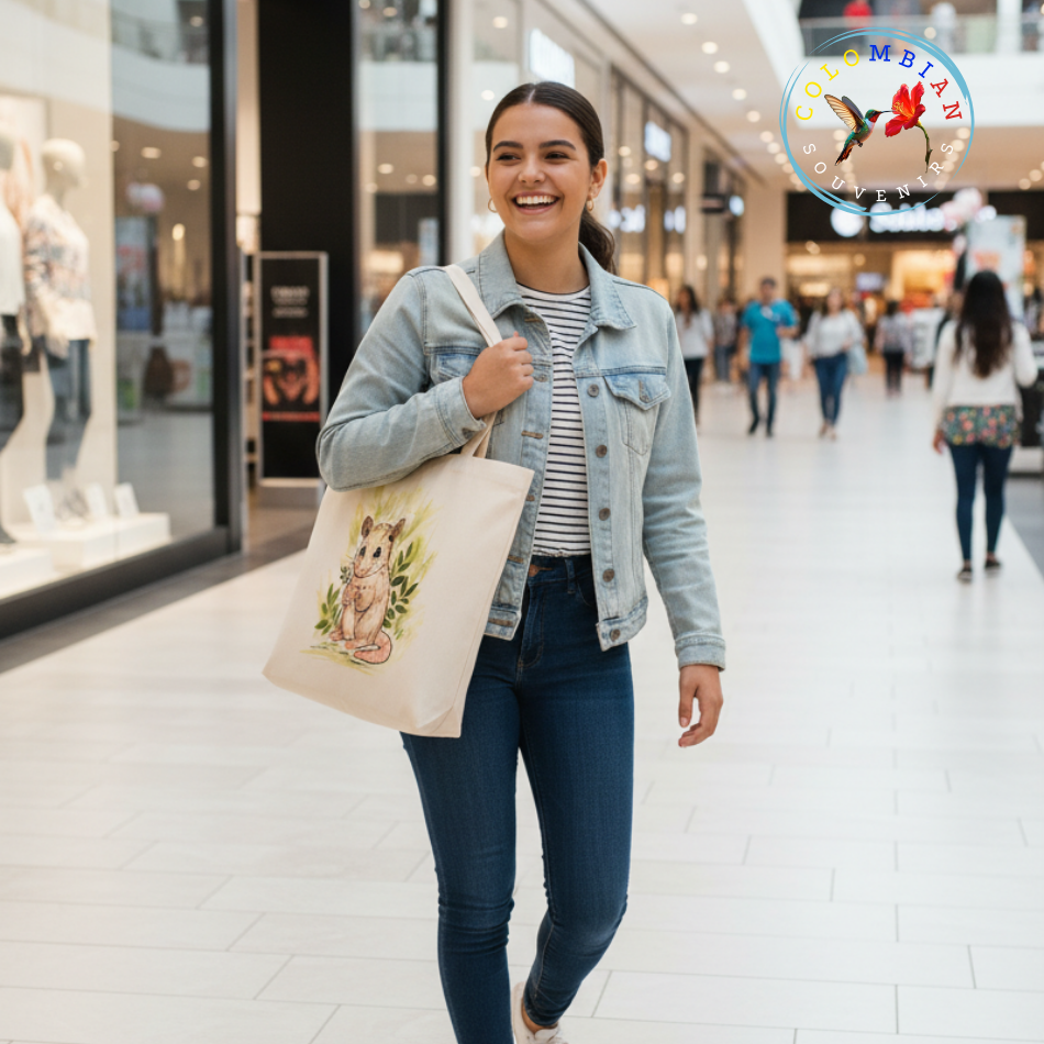 Tote Bag en lienzo Diseño Zarigüeya
