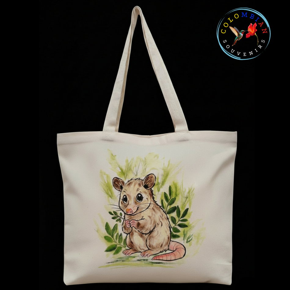 Tote Bag en lienzo Diseño Zarigüeya