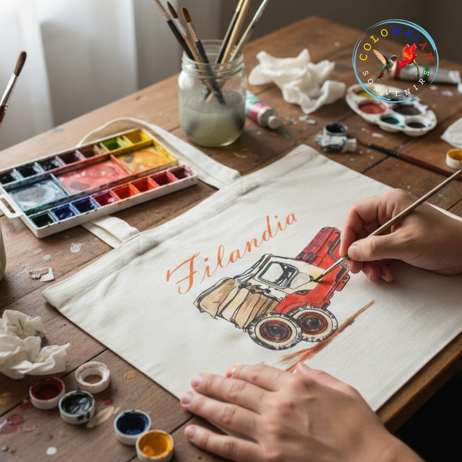 Tote Bag en lienzo Diseño Jeepao Filandia Quindio