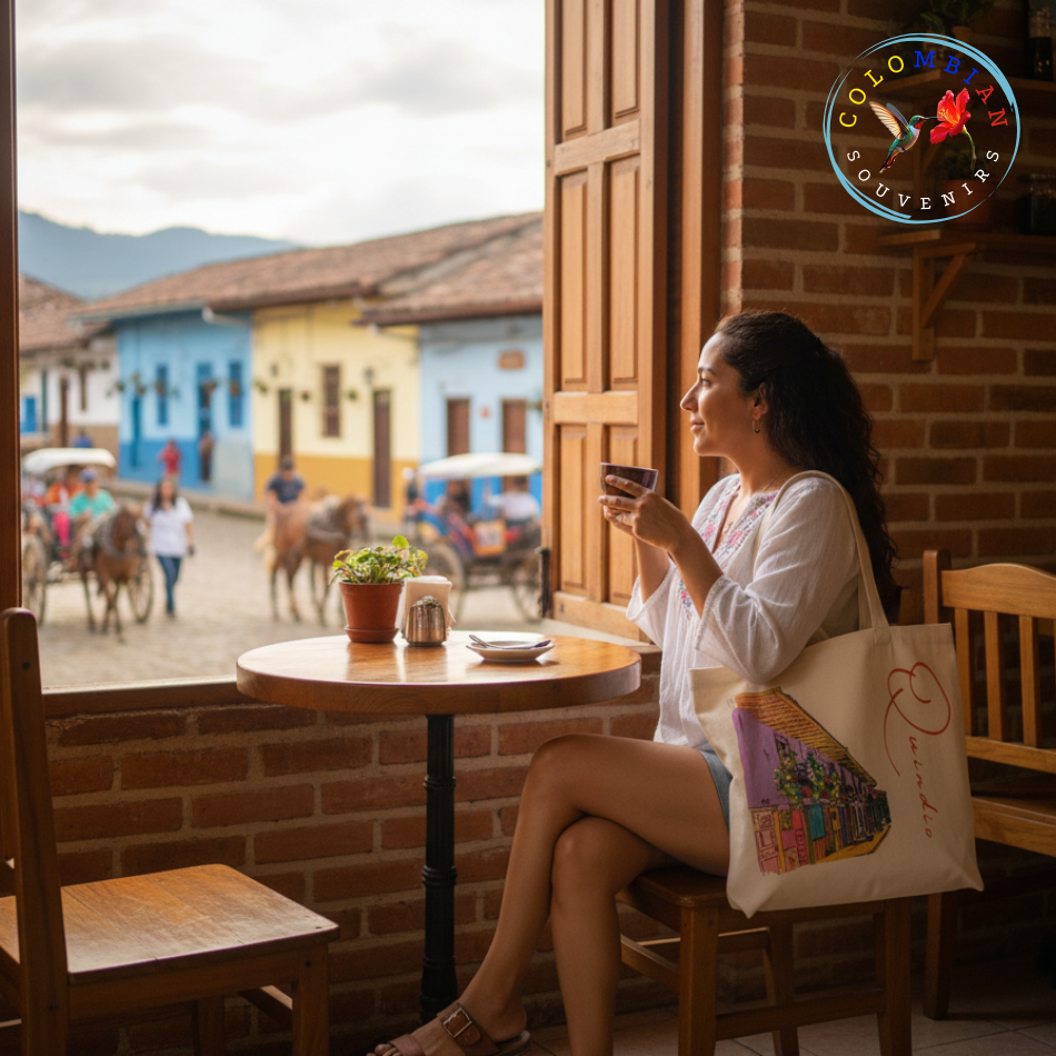 Tote Bag en lienzo Diseño Casa tradicional Quindío 🏠