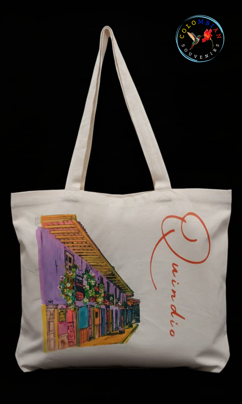 Tote Bag en lienzo Diseño Casa tradicional Quindío 🏠