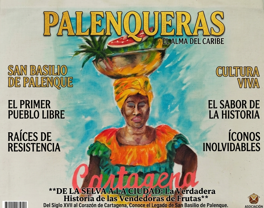 Tote Bag en lienzo Diseño Palenquera