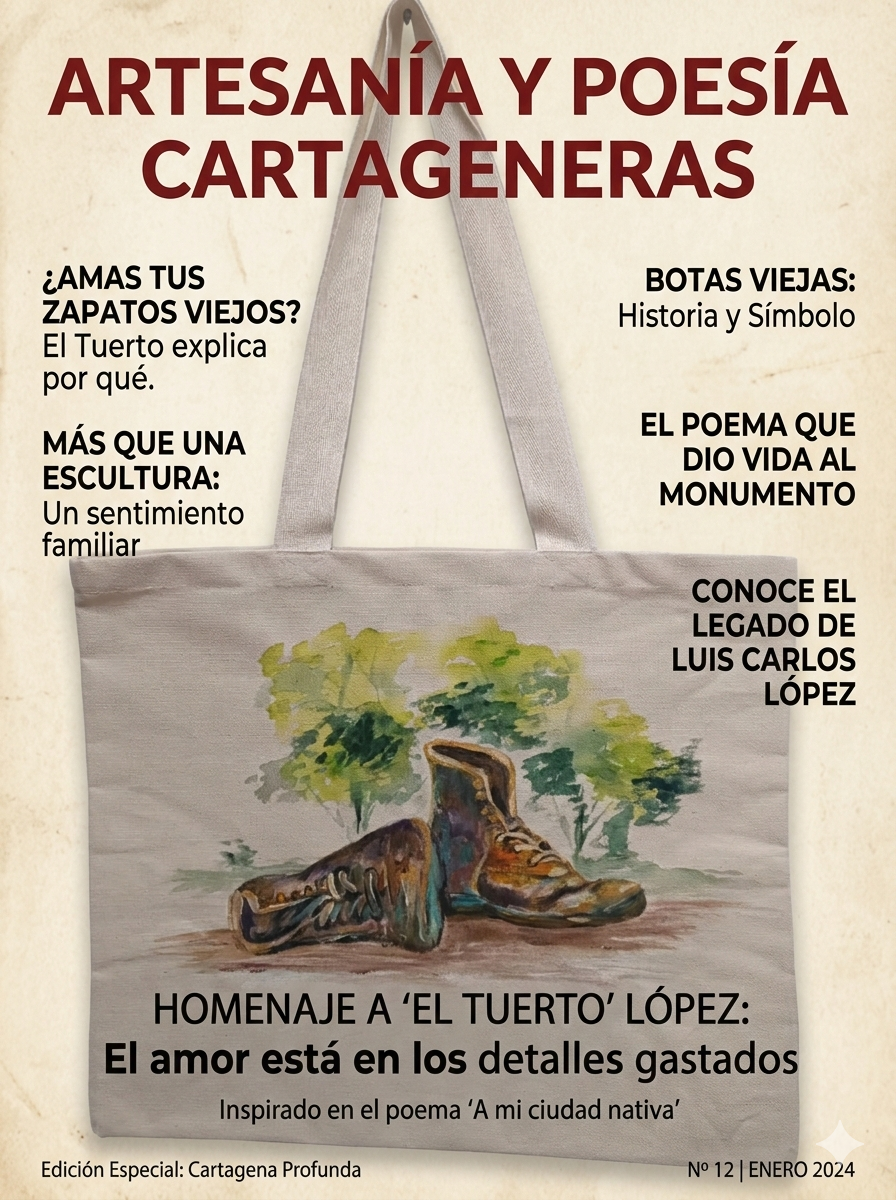 Tote Bag en lienzo Diseño Homenaje a los Zapatos Viejos