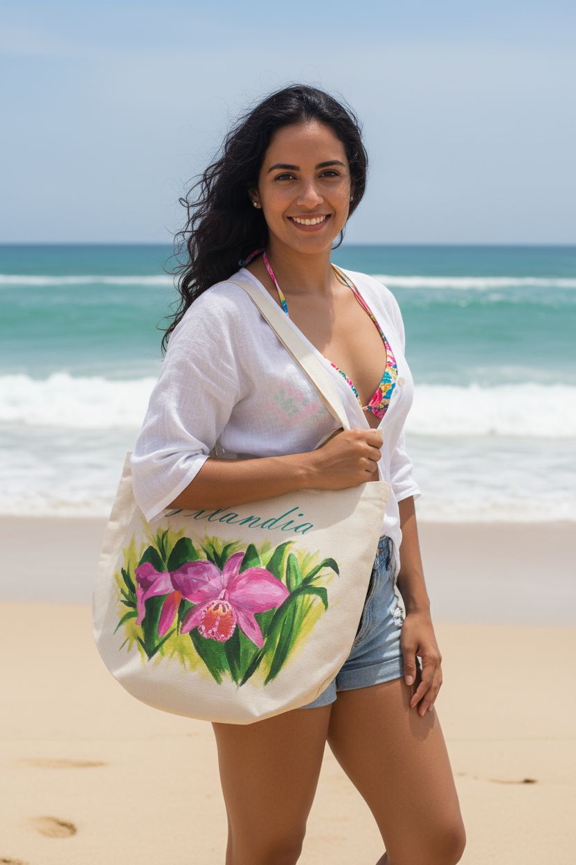 Bag en Lona media luna con el diseño que quieras🌸