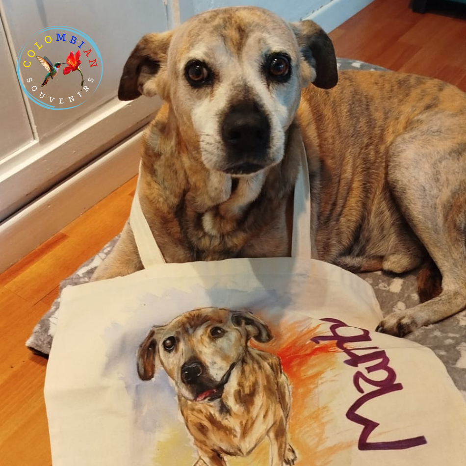 Tote Bag en lienzo Diseño Personalizado Con tu mascota
