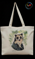 Tote Bag en lienzo Diseño Oso de Anteojos