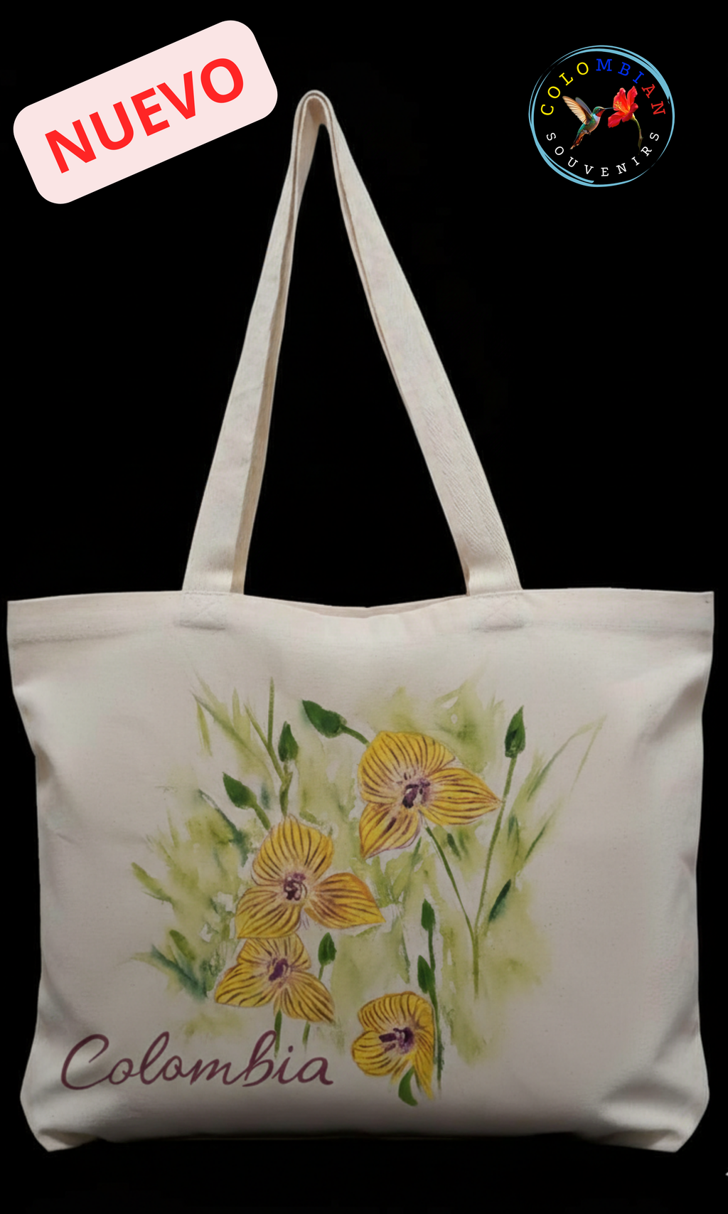 Tote Bag en lienzo Diseño Orquídea Telipogon nervosus