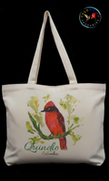Tote Bag en lienzo Diseño Cardenal Atrapamoscas