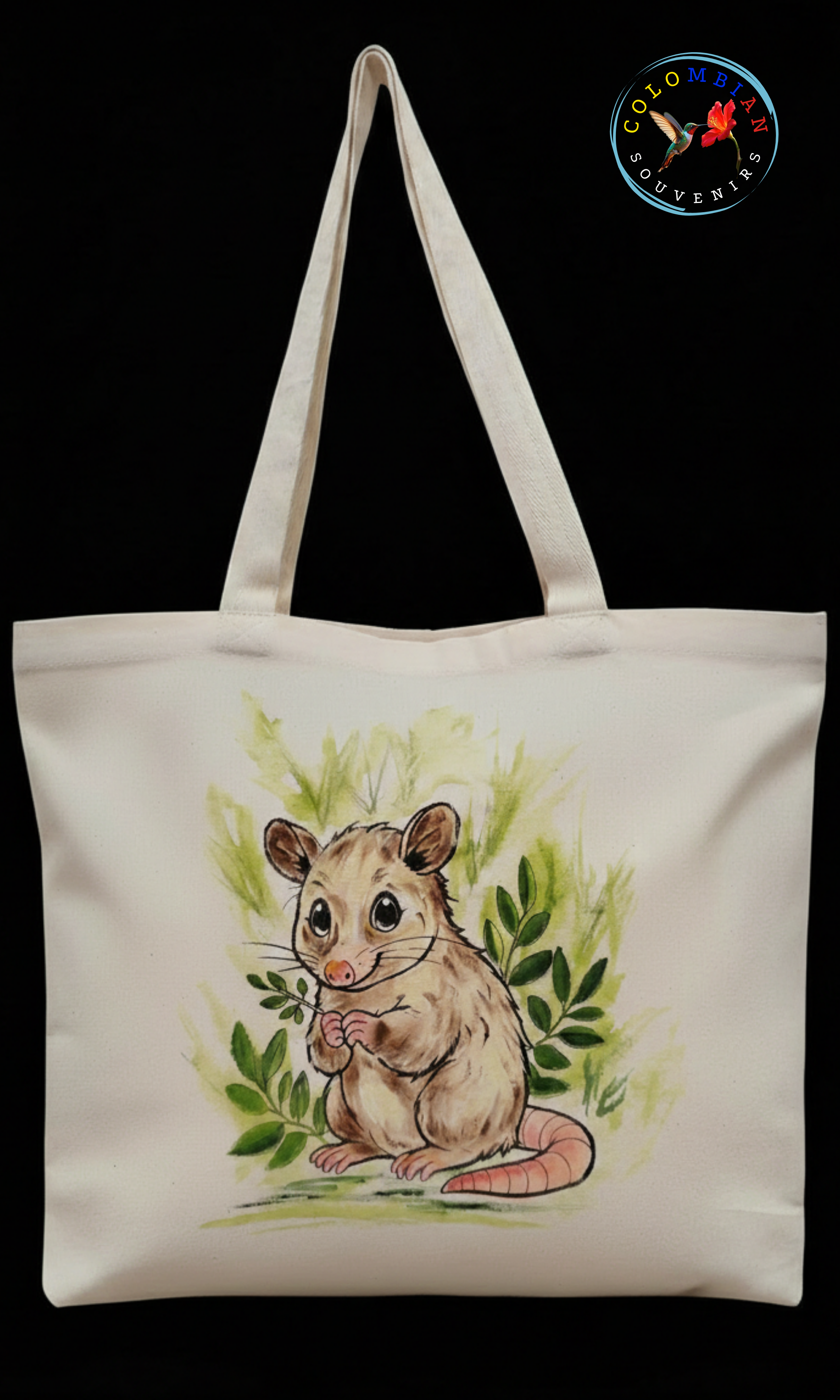 Tote Bag en lienzo Diseño Zarigüeya