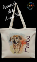 Tote Bag en lienzo Diseño Personalizado Con tu mascota