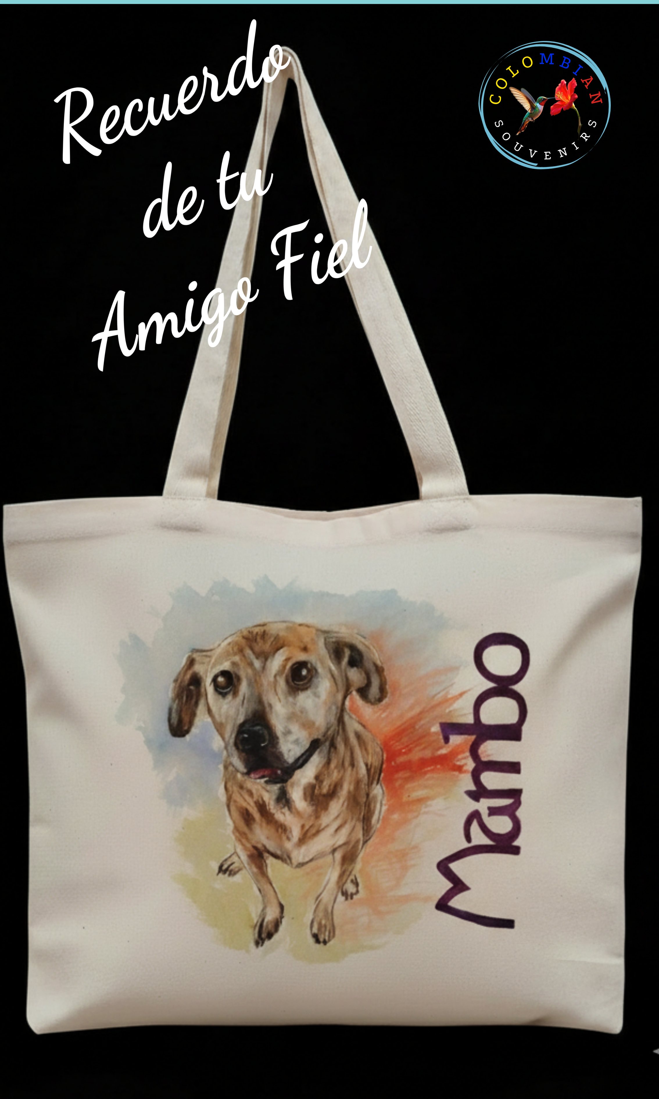 Tote Bag en lienzo Diseño Personalizado Con tu mascota