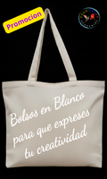 Lona de algodón crudo Tote Bag Para pintar o bordar X 12 UNIDADES