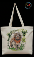 Tote Bag en lienzo Diseño Mono Titi Cabeciblanco