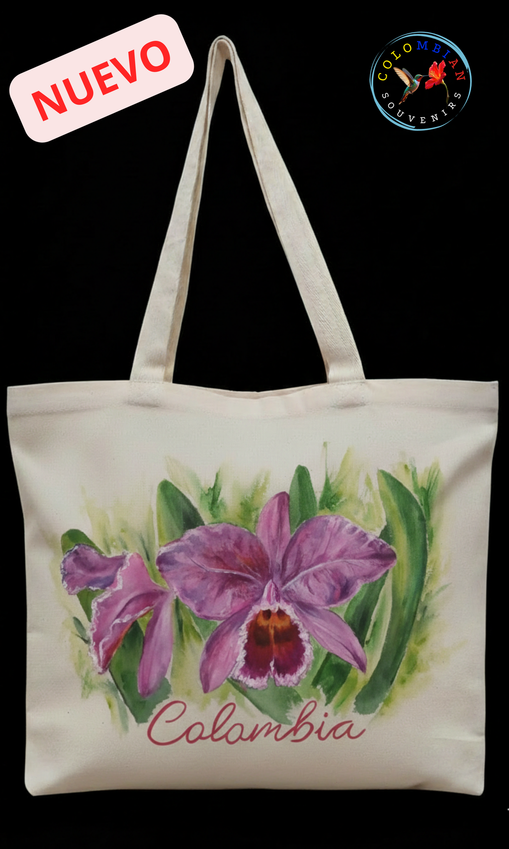 Tote Bag en lienzo Diseño Orquídea Catleya 🌸