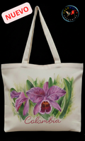 Tote Bag en lienzo Diseño Orquídea Catleya 🌸