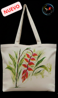 Tote Bag en lienzo Diseño Heliconia Rostrata