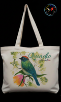 Tote Bag en lienzo Diseño Tangara Multicolor