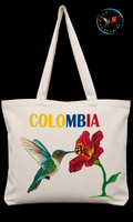 Tote Bag en lienzo Diseño Colibri 🌺